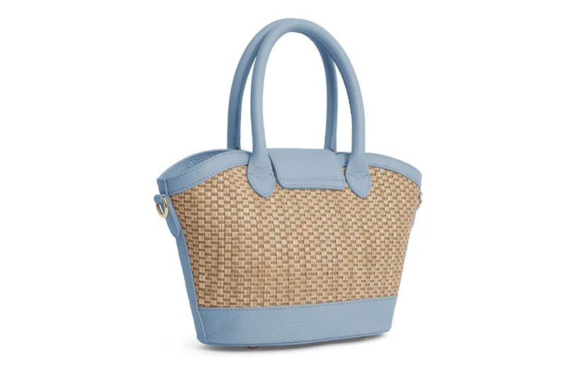 Fairfax and Favor Stockist Exclusive Windsor Basket Bag - Sky Blue-2