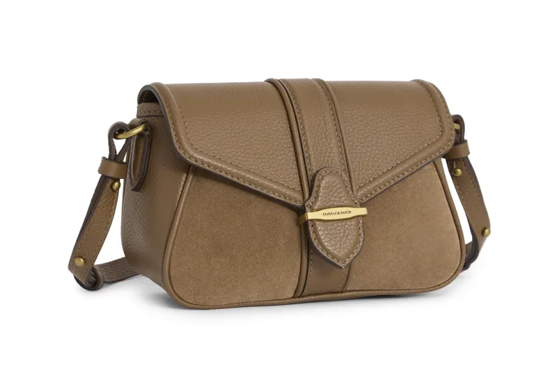 Fairfax and Favor Aviemore Cross Body Bag - Tan Suede-1