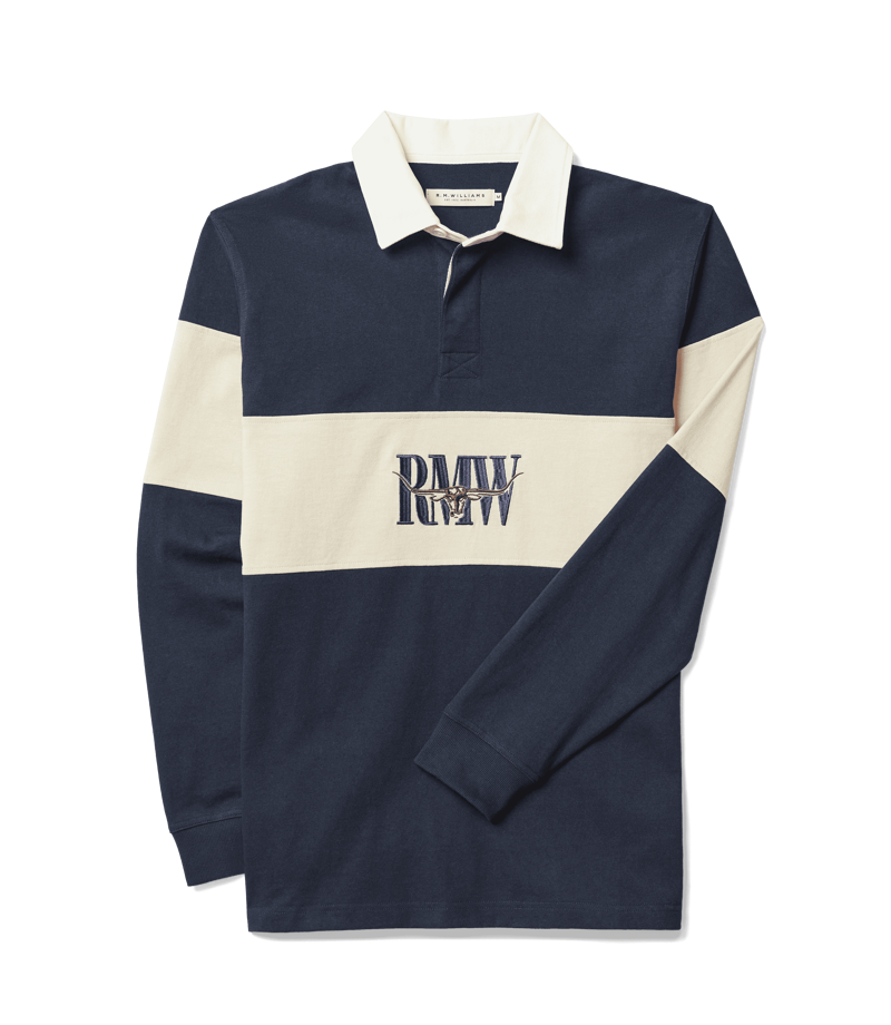 R.M. Williams Heritage Rugby - Navy Sand