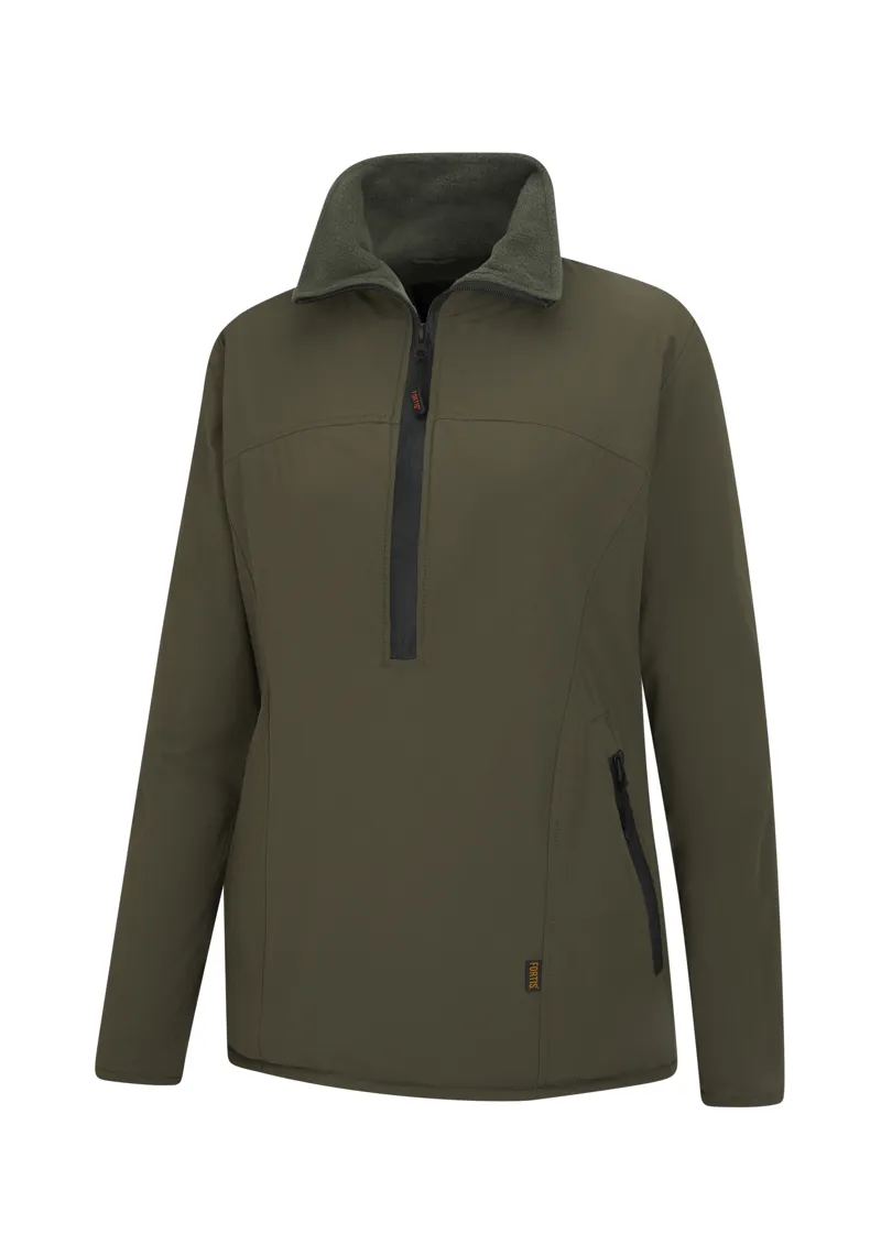 Fortis Ladies Explorer Stretch Fleece Smock - Olive-1