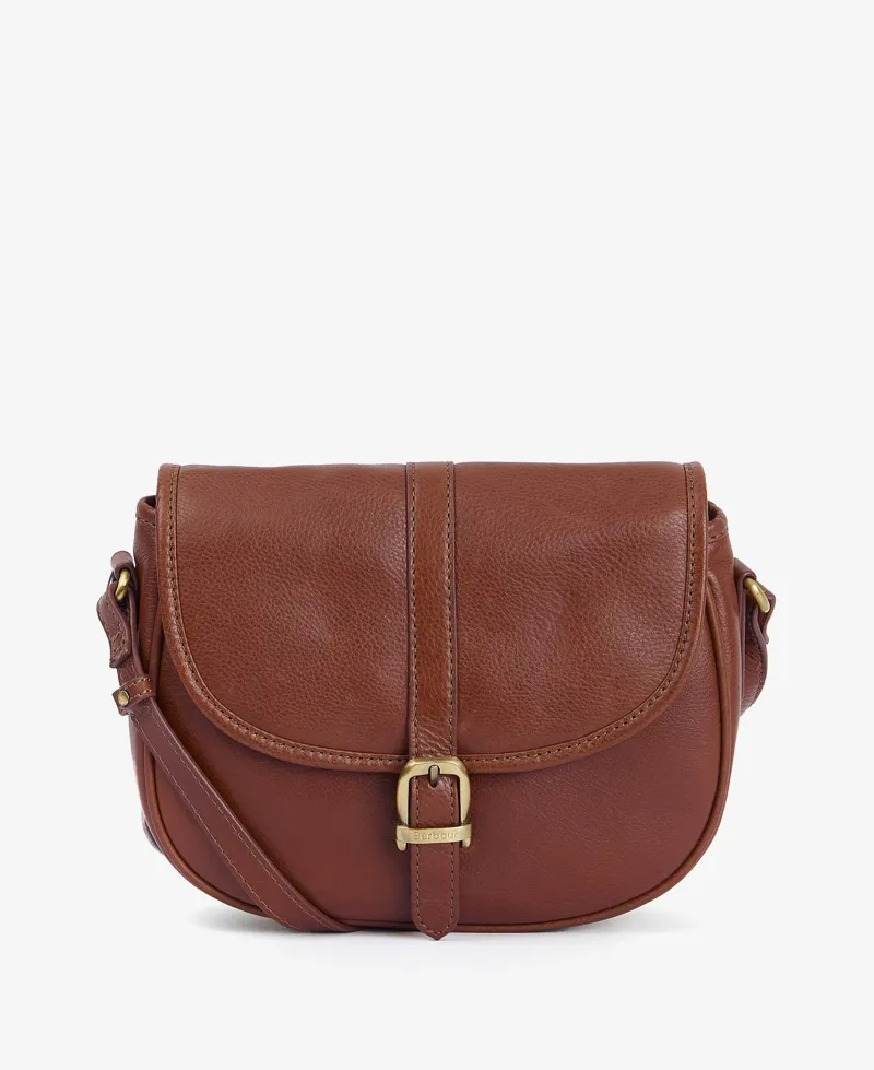 Barbour Laire Medium Leather Saddle Bag - Brown