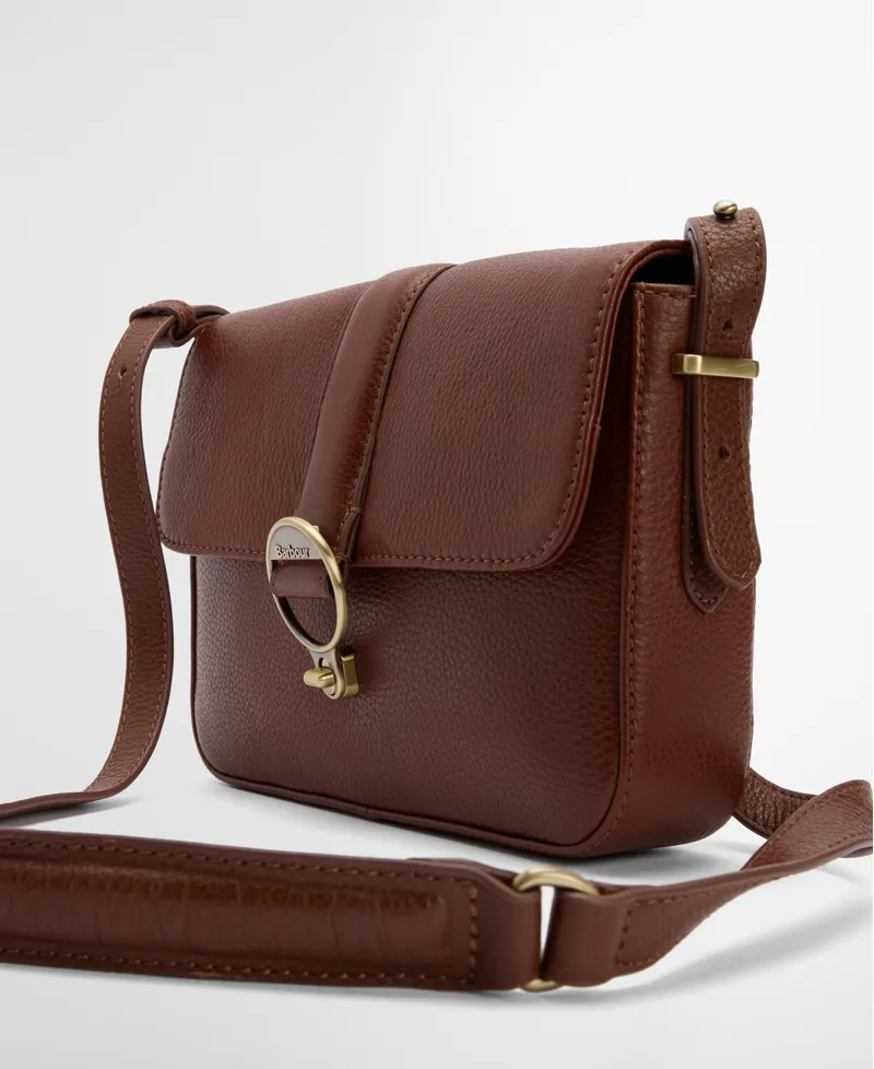 Barbour Rosa Leather Cross Body Bag - Brown-6