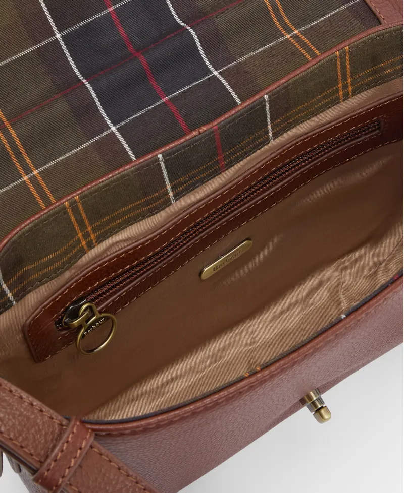 Barbour Rosa Leather Cross Body Bag - Brown-8