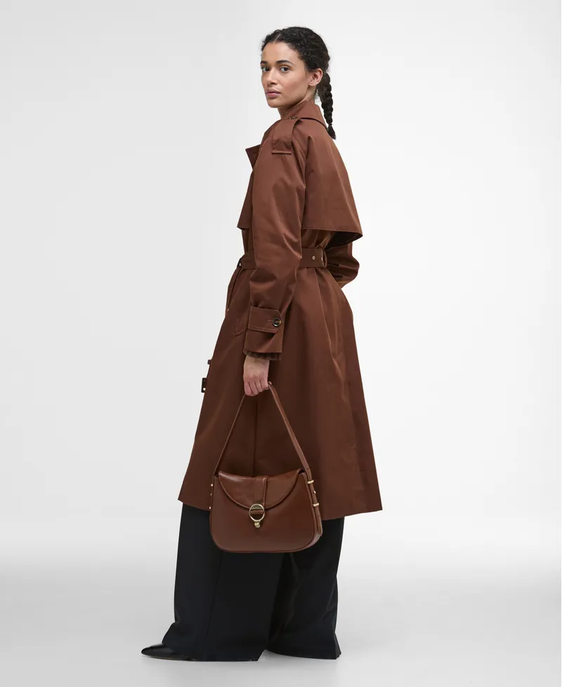 Barbour Alder Leather Sling Bag - Brown-2