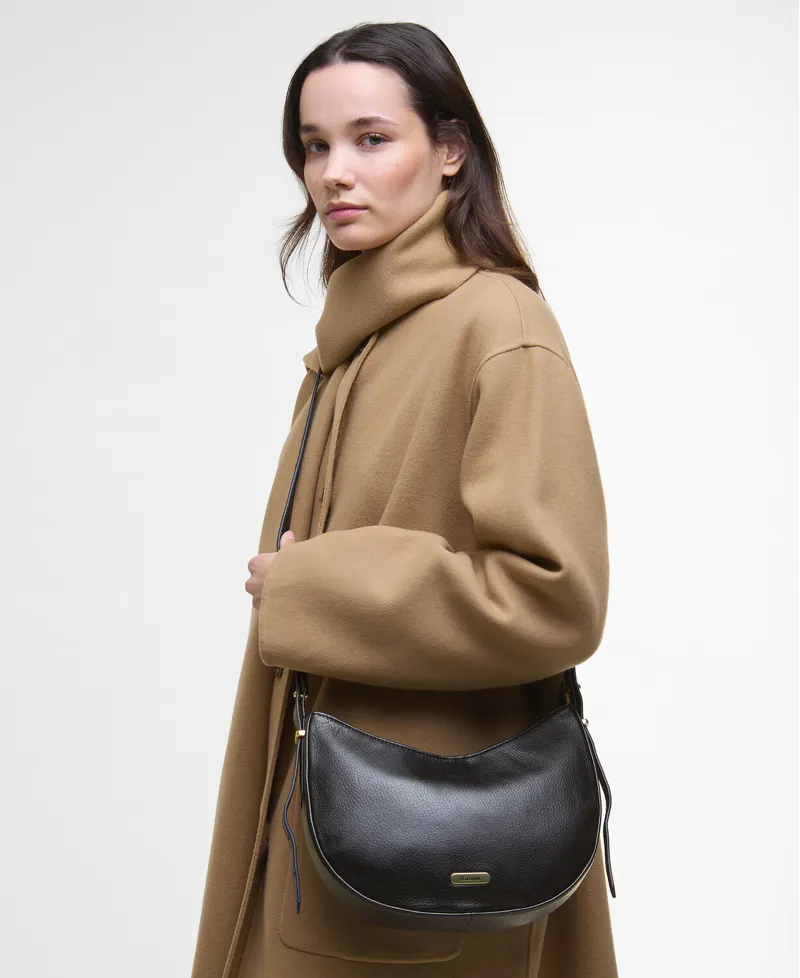 Barbour Sorrel Leather Sling Bag - Black-2