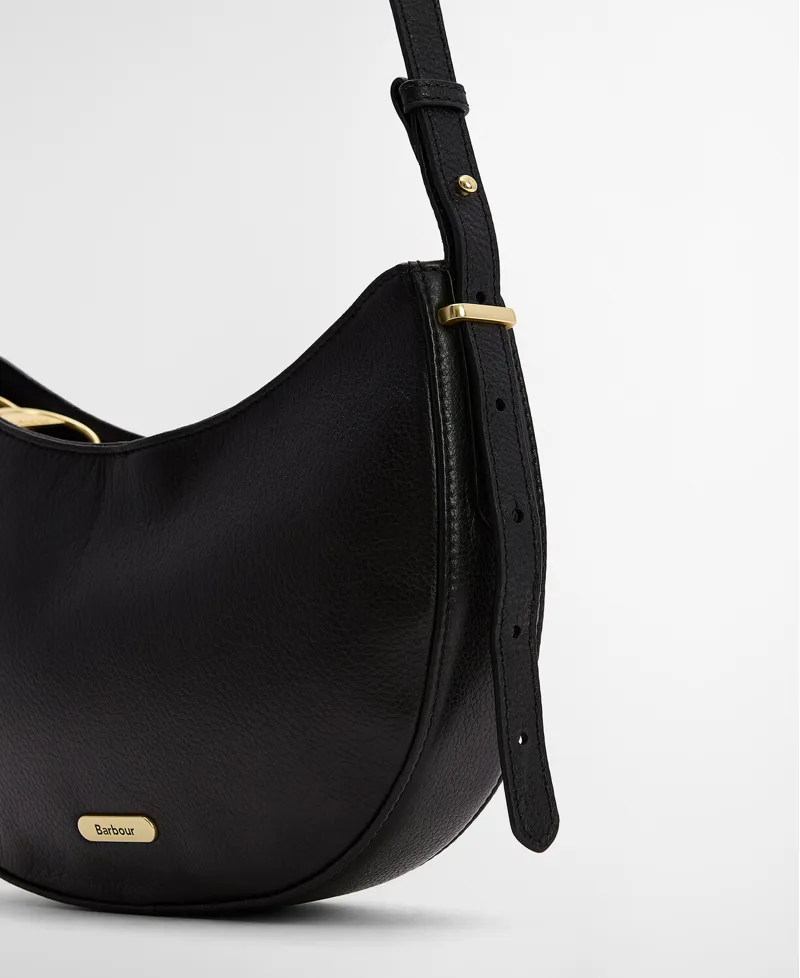 Barbour Sorrel Leather Sling Bag - Black-7