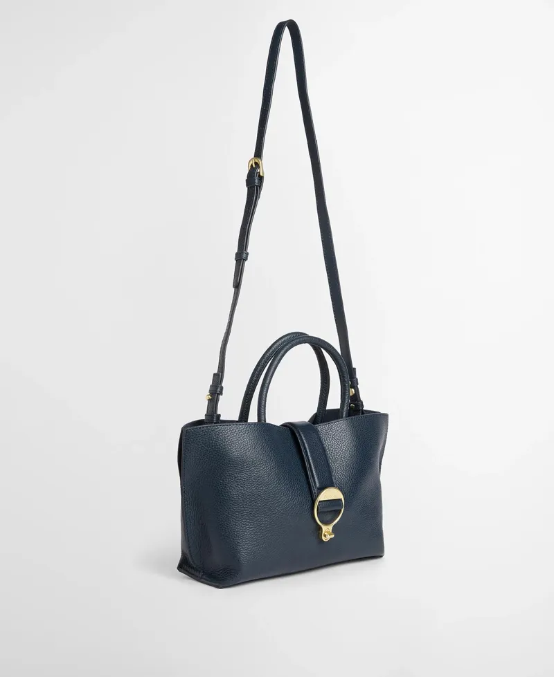 Barbour Alder Mini Leather Tote Bag - Black-3