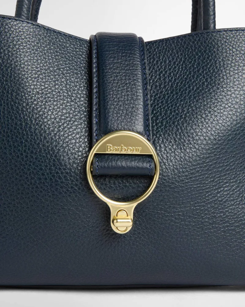 Barbour Alder Mini Leather Tote Bag - Black-4