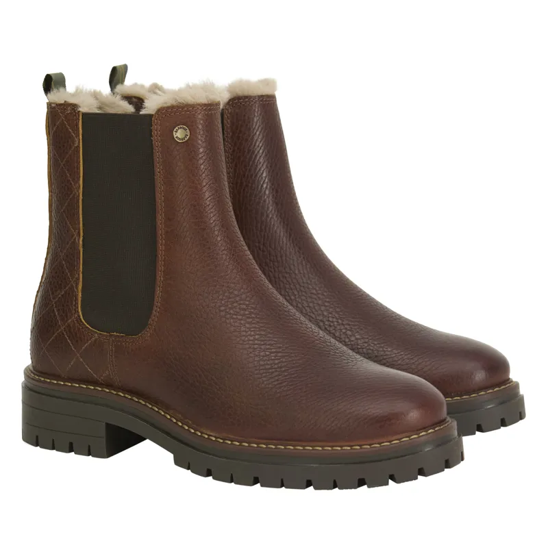 Barbour Evie Faux Fur Chelsea Boot - Brown