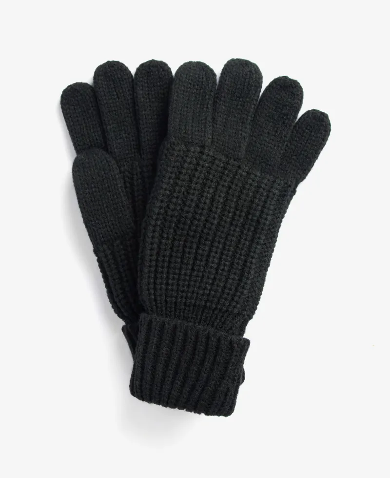 Barbour Saltburn Knitted Glove - Black-1