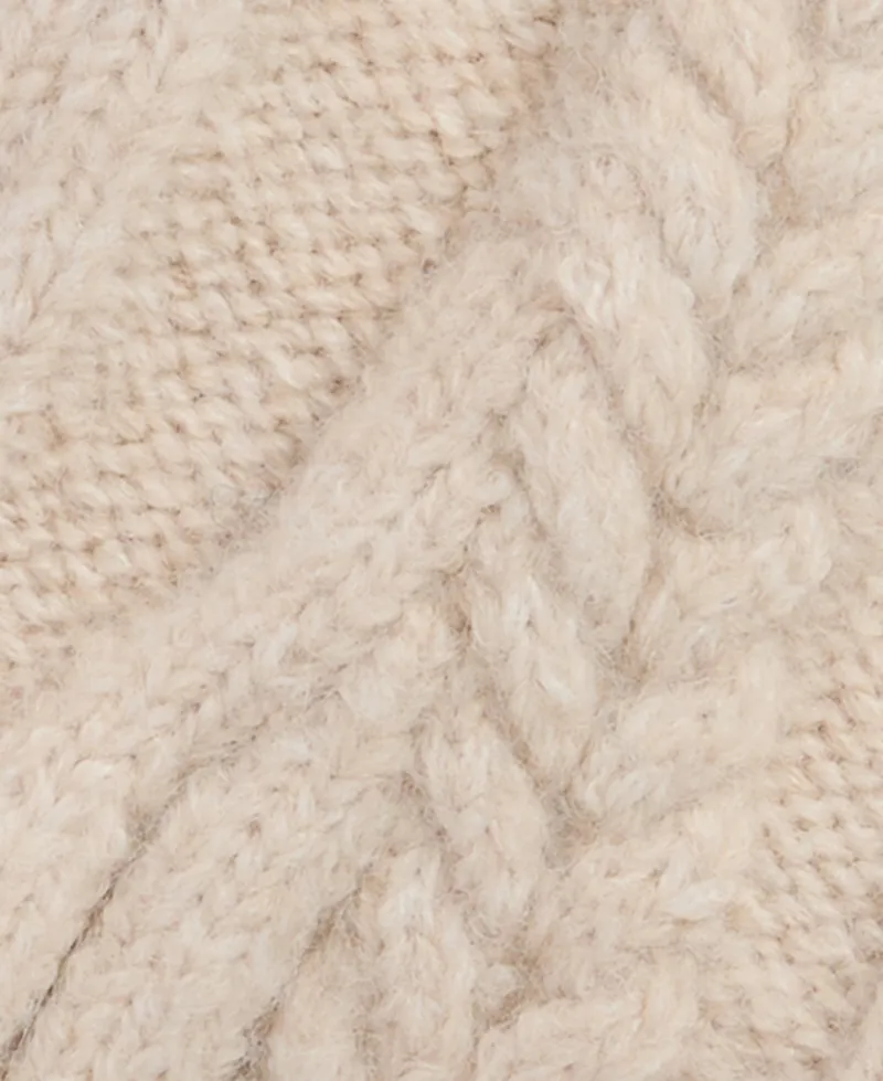Barbour Elsdon Knitted Mittens - Eggshell-2