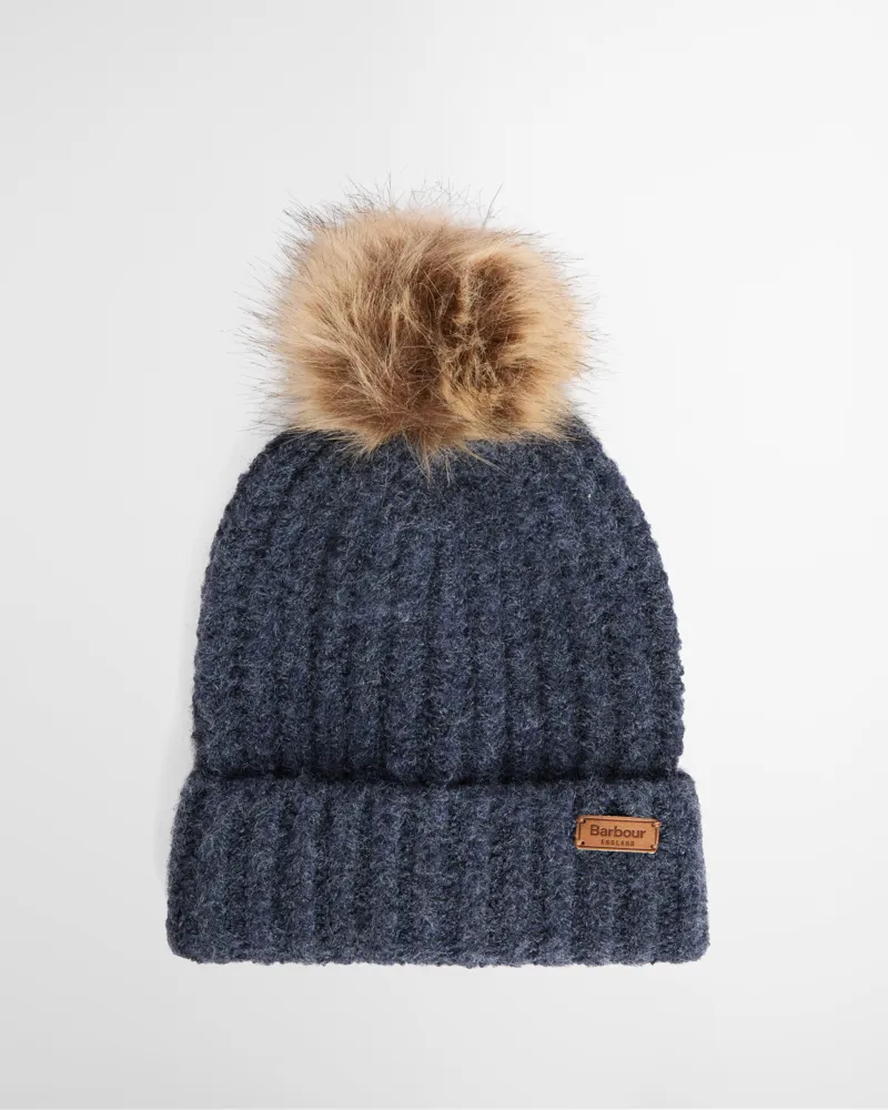 Barbour Saltburn Beanie and Tartan Scarf Set - Birchwood-2