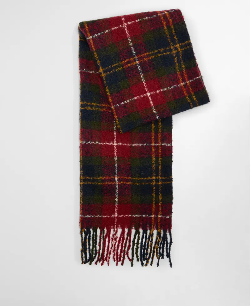 Barbour Saltburn Beanie and Tartan Scarf Gift Set - Winterberry Tartan-3