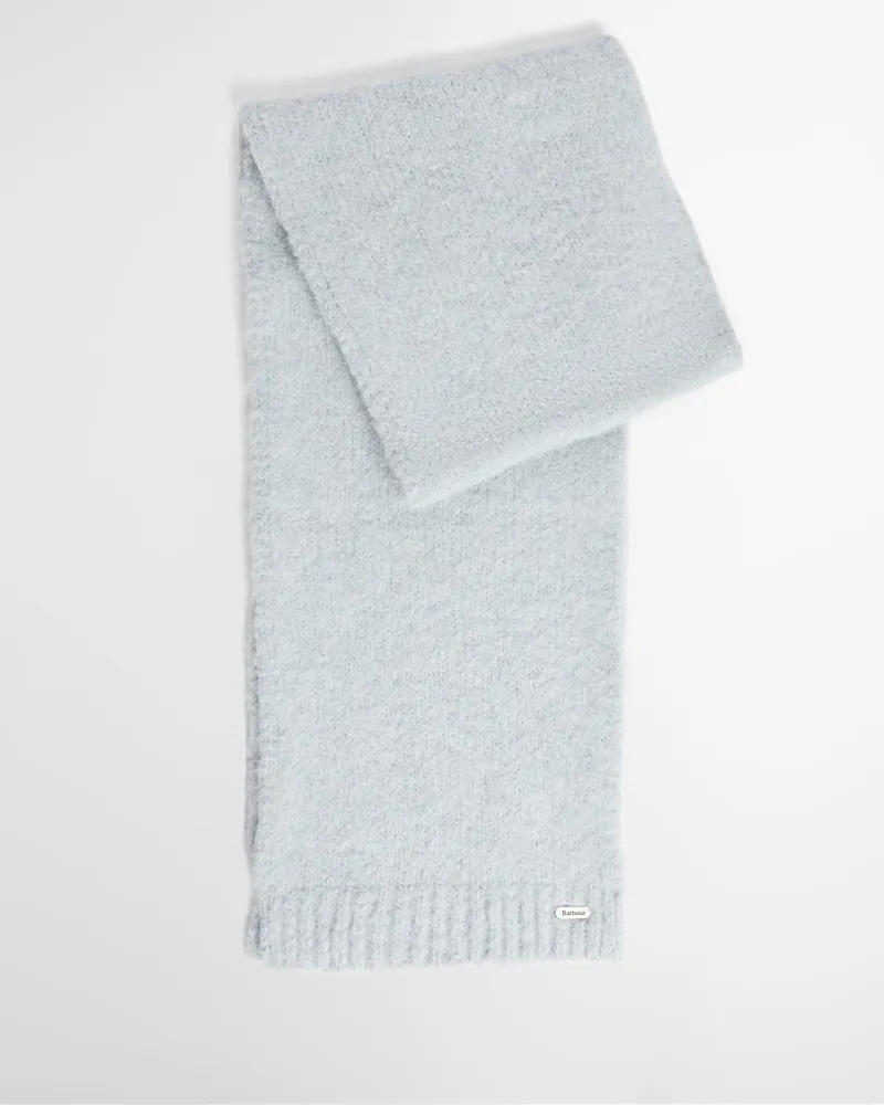 Barbour Emmy Beanie and Scarf Set - Soft Blue-2