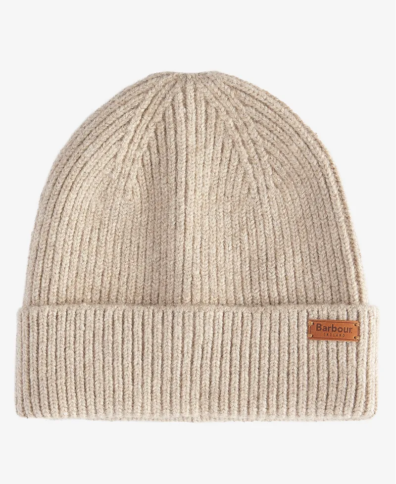 Barbour Pendle Beanie Hat - Light Trench