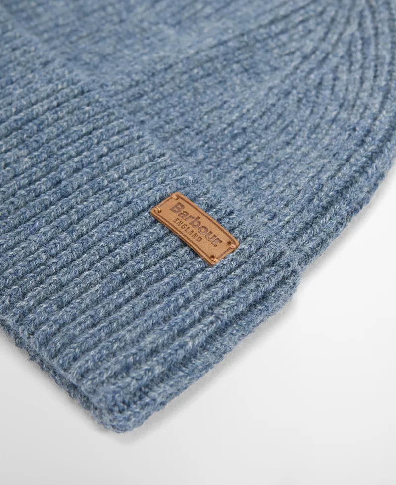 Barbour Pendle Beanie Hat - Denim Blue-1
