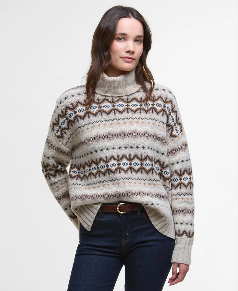 Barbour Helen Knitted Jumper - Birch-1