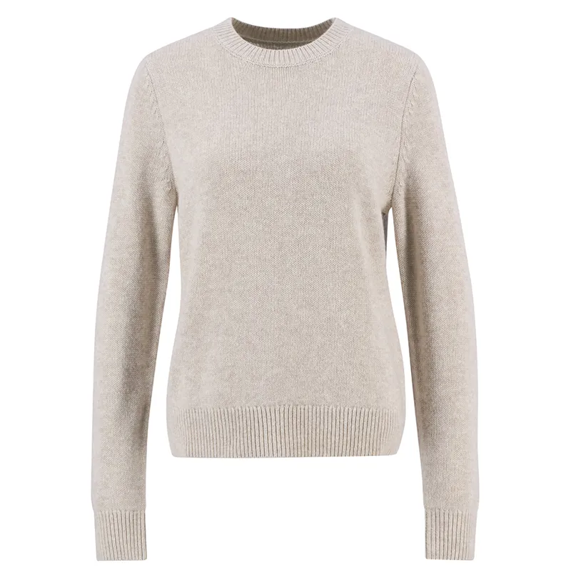 Barbour Woodhouse Cashmere Blend Knitted Jumper - Oatmeal
