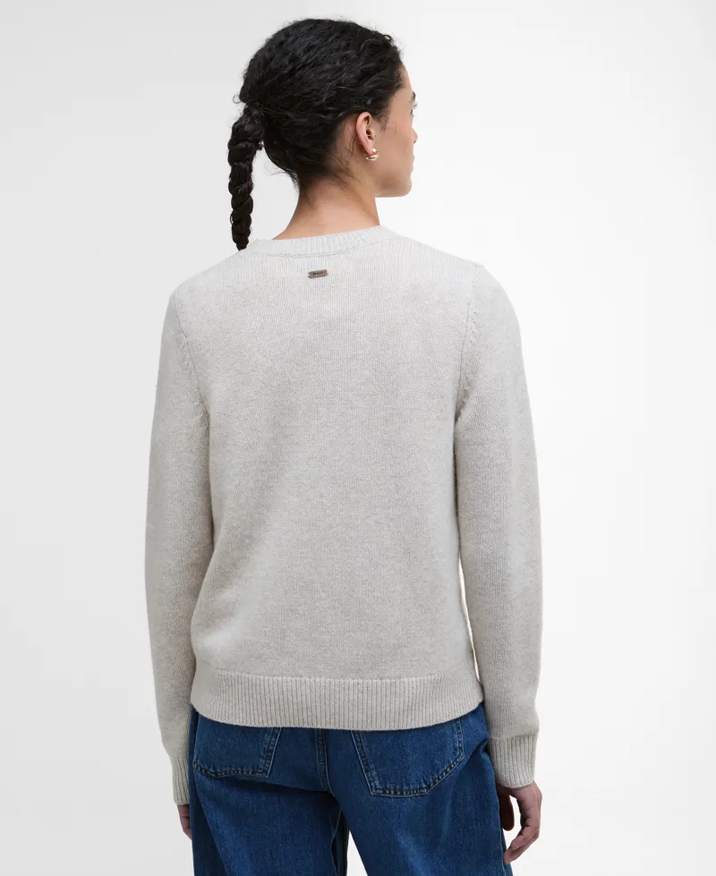 Barbour Woodhouse Cashmere Blend Knitted Jumper - Oatmeal-3