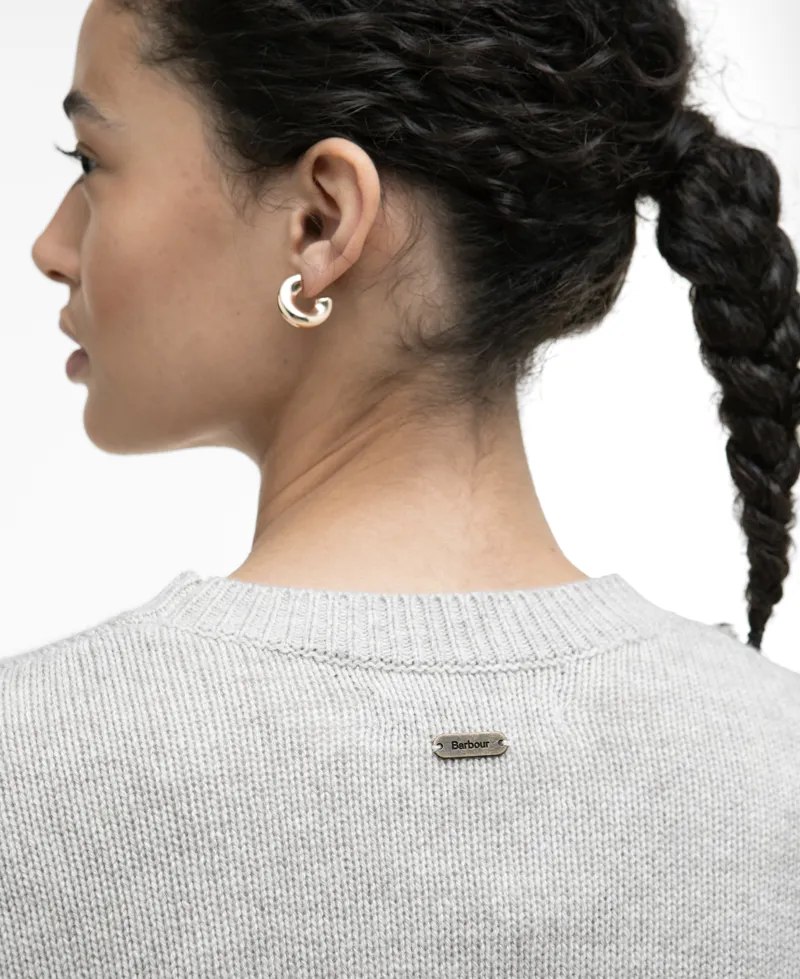 Barbour Woodhouse Cashmere Blend Knitted Jumper - Oatmeal-5
