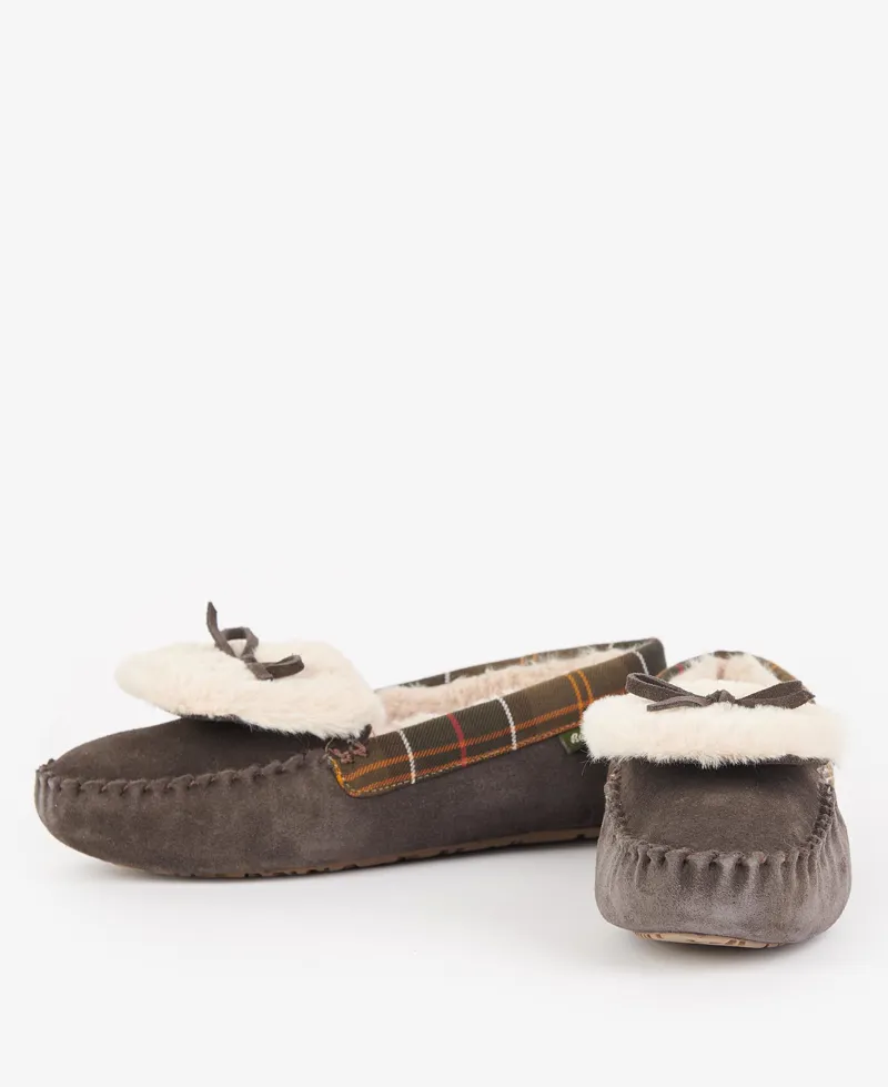 Barbour Ladies Darcie Slipper Chocolate-2