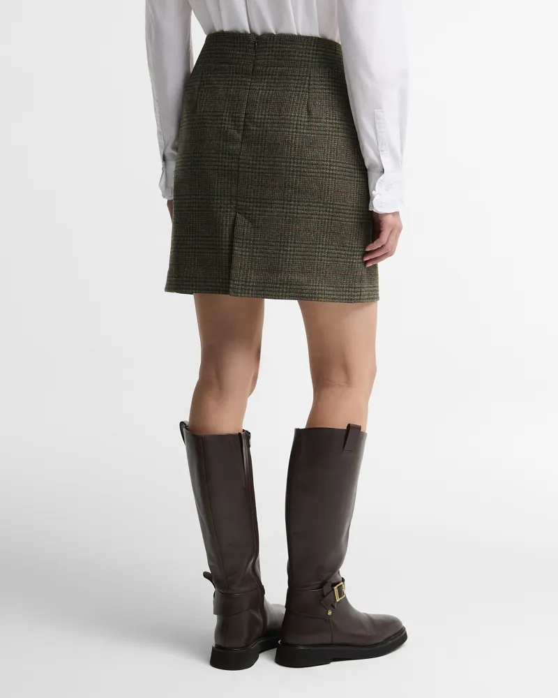 Barbour Browning Skirt - Olive Prince of Wales-3