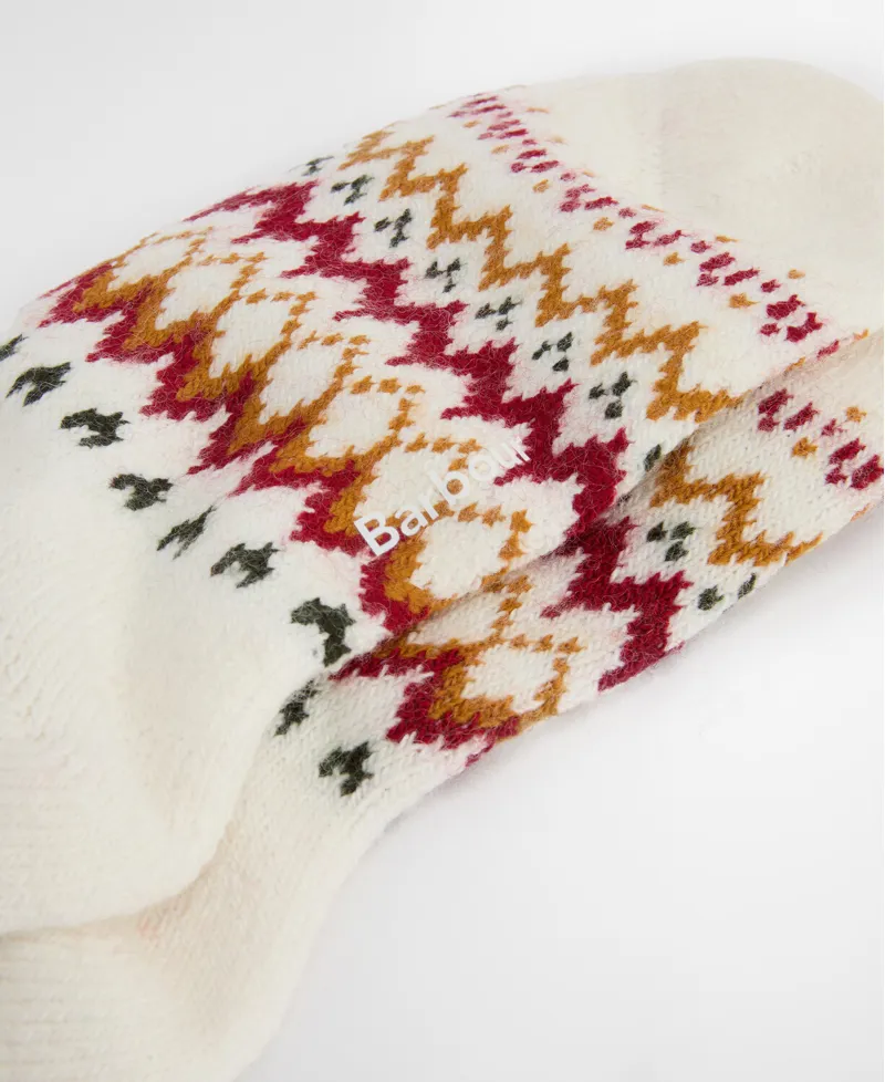 Barbour Kingsford Fair Isle Sock - Cloud-1