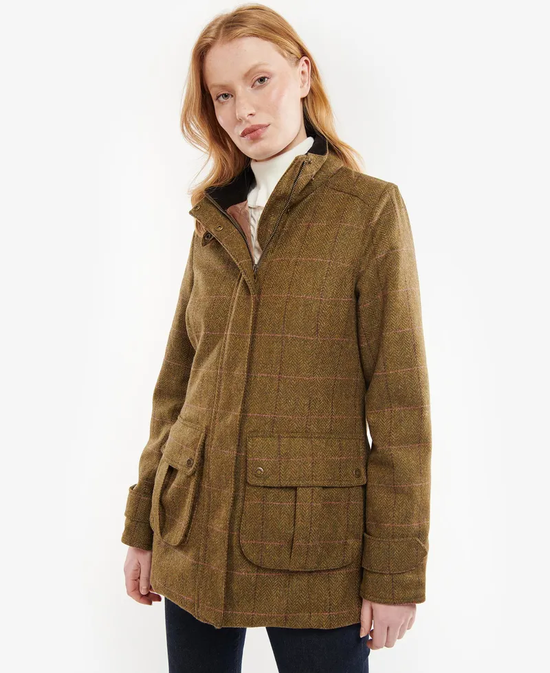 Barbour Ladies Fairfield Wool Coat Windsor Tweed-1