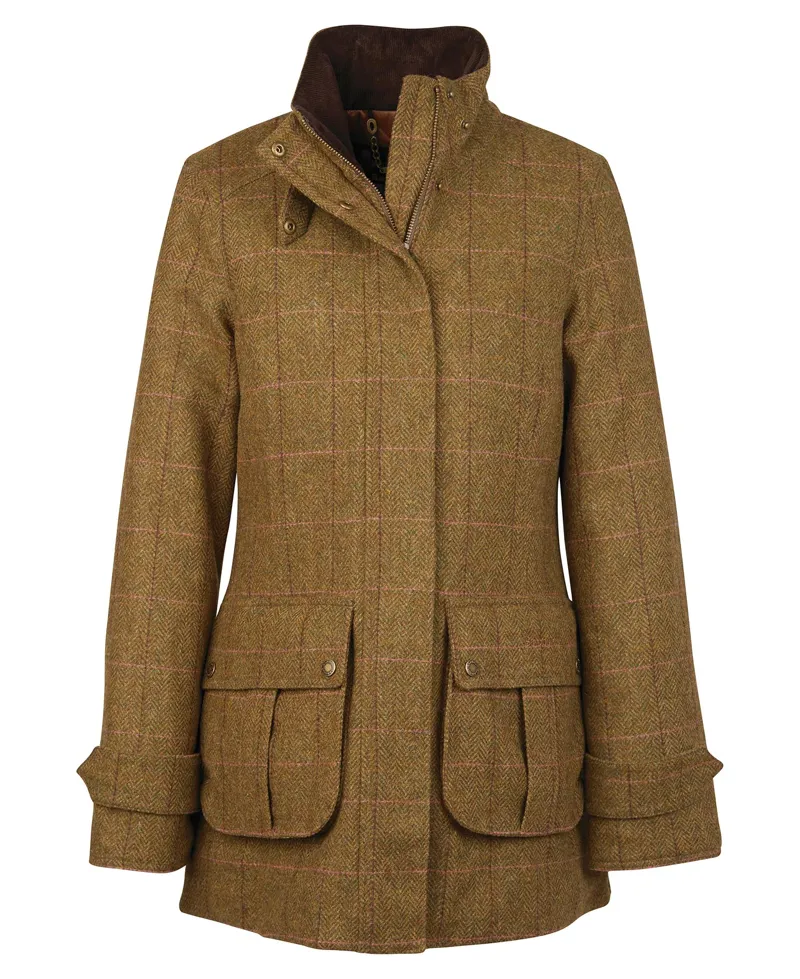 Barbour Ladies Fairfield Wool Coat Windsor Tweed