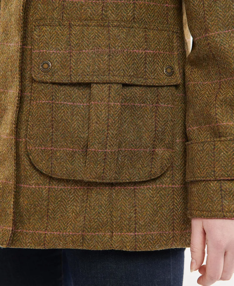 Barbour Ladies Fairfield Wool Coat Windsor Tweed