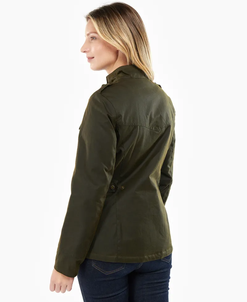 Barbour Winter Defence Wax Jacket Olive-4