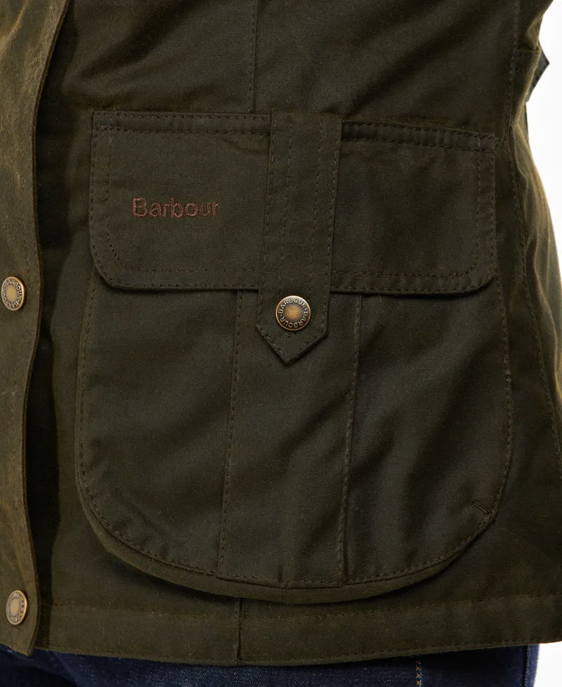 Barbour Winter Defence Wax Jacket Olive-5