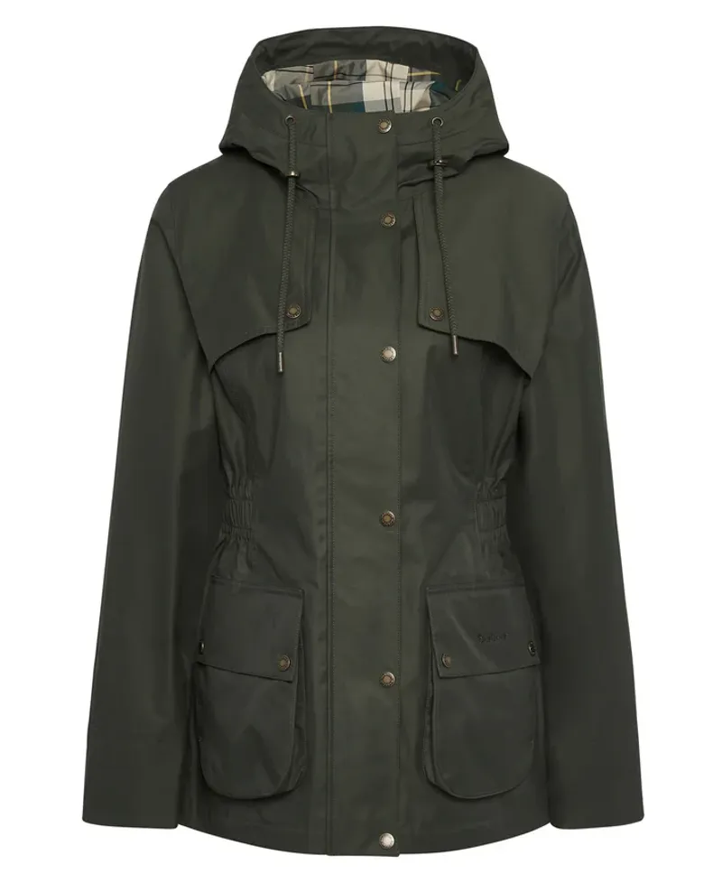 Barbour Women's Maple Waterproof Jacket - Olive/Ancient Tartan
