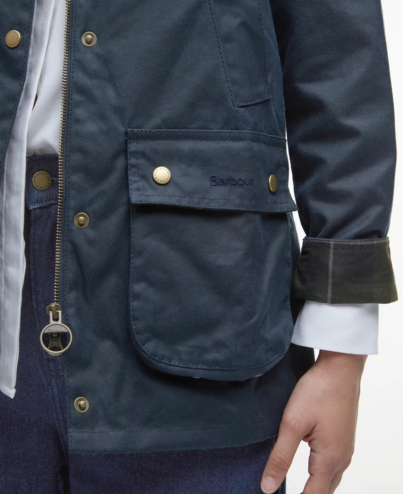 Barbour Acorn Wax Jacket - Navy-7