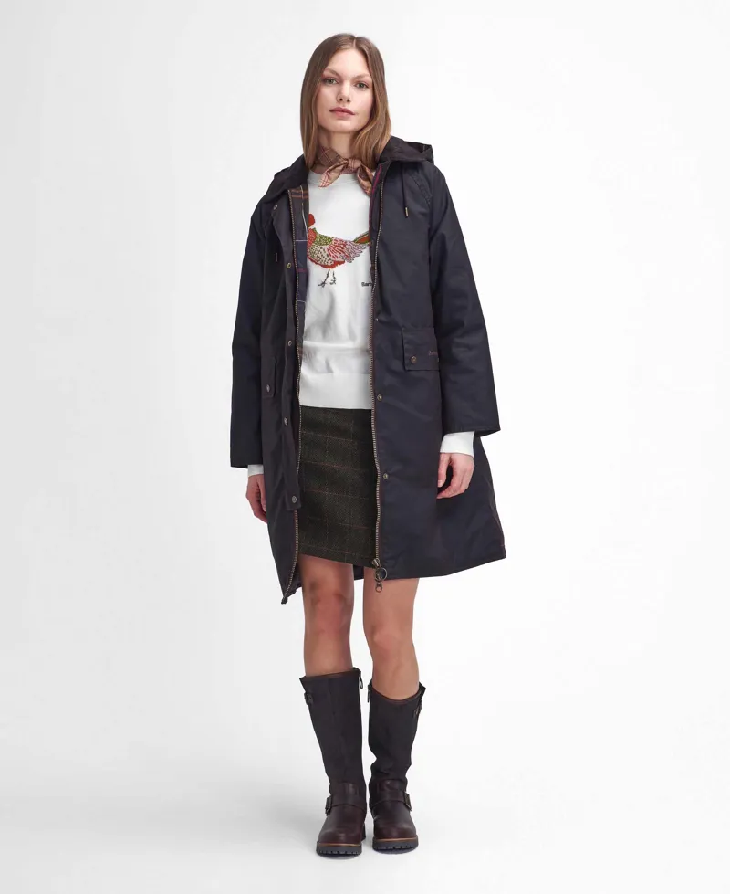 Barbour Ladies Willows Wax Jacket - Rustic-1