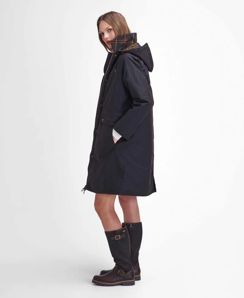 Barbour Ladies Willows Wax Jacket - Rustic-2