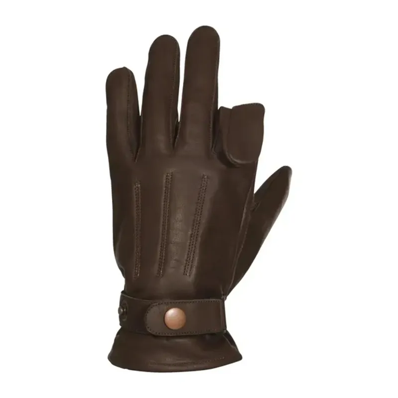 Percussion Leather Shooting Gloves - Brown-2