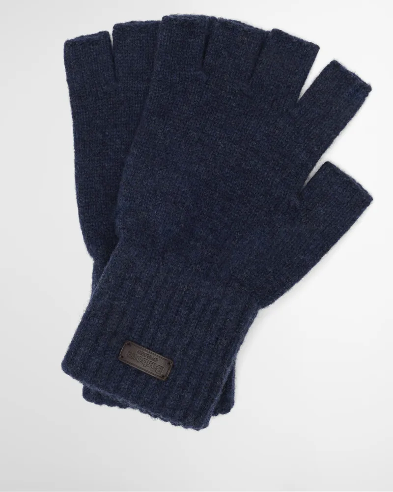 Barbour Heath Fingerless Wool Gloves - Navy