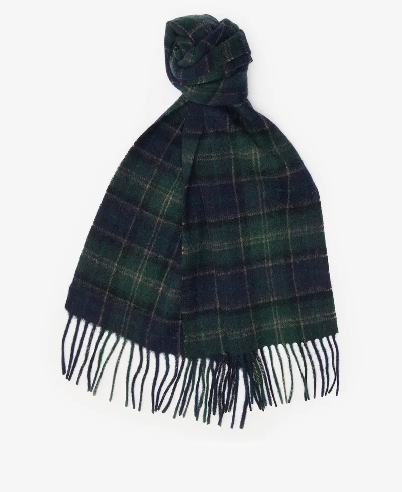 Barbour Tartan Scarf and Glove Set - Green Loch Tartan-3