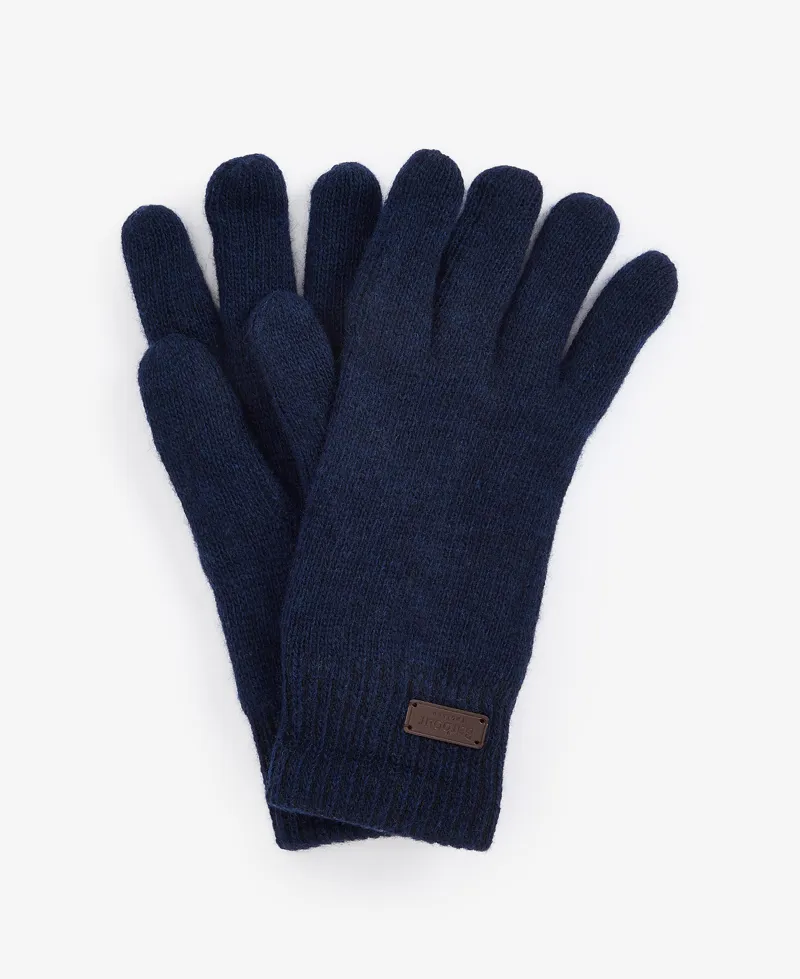 Barbour Carlton Beanie and Gloves Gift Set - Navy-2