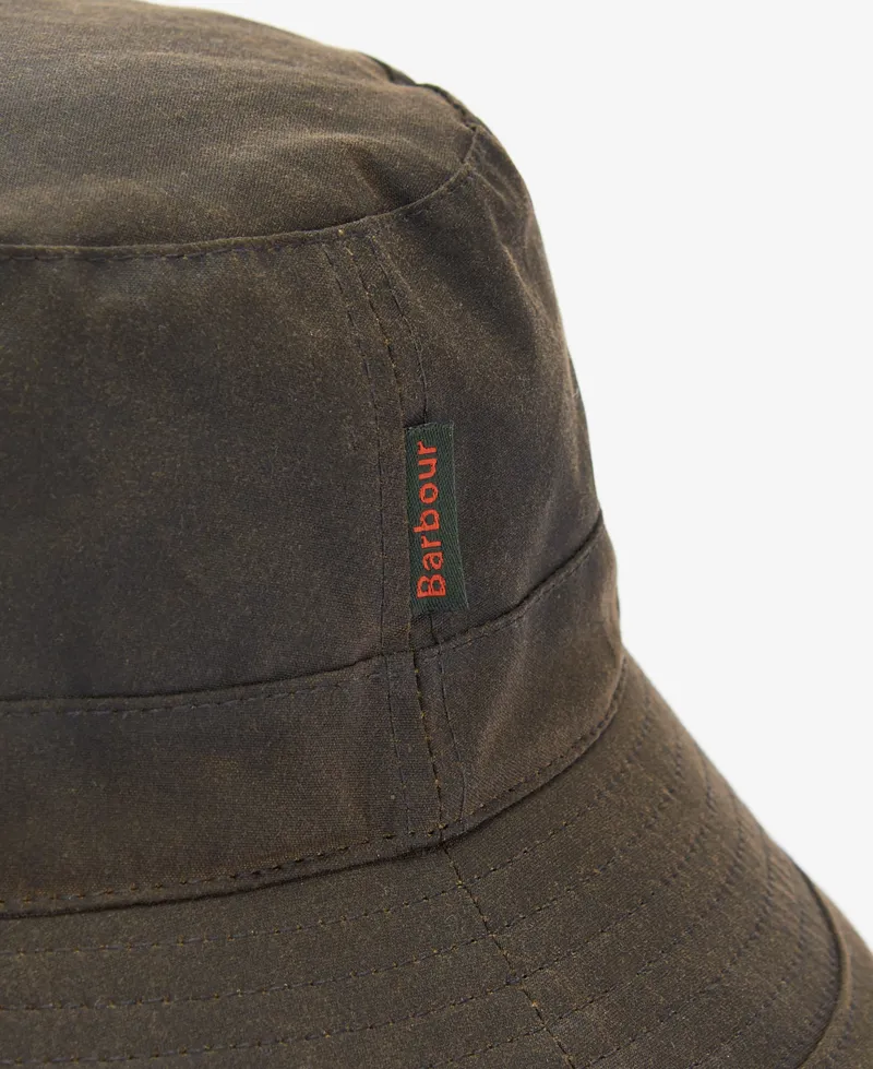 Barbour Wax Bucket Hat - Olive-1