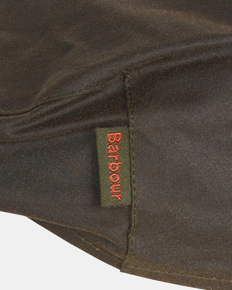 Barbour Cheviot Wax Flat Cap - Olive-2