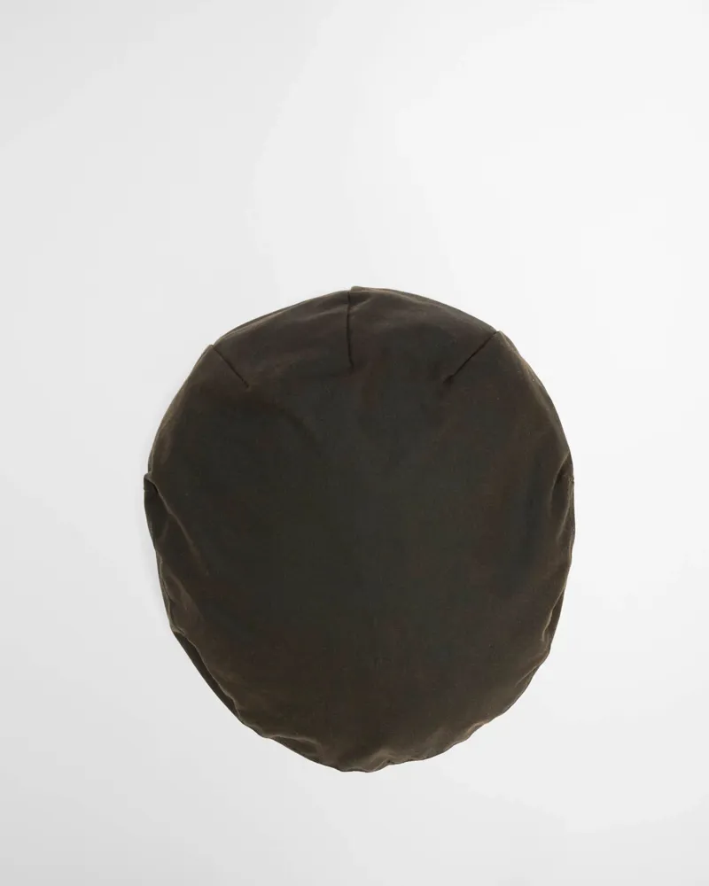 Barbour Cheviot Wax Flat Cap - Olive-1
