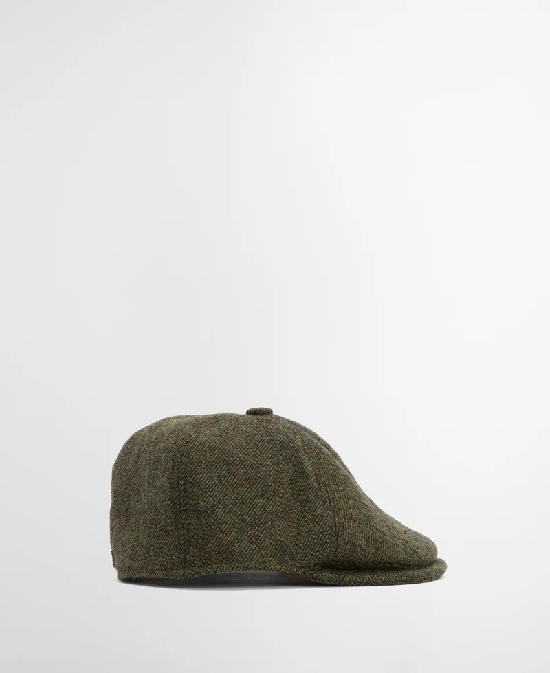 Barbour Claymore Baker Boy Cap - Olive Twill-2