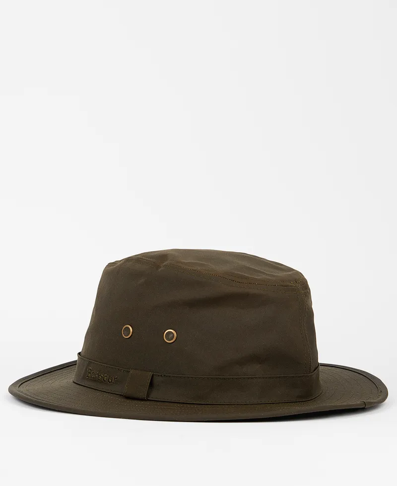 Barbour Dawson Wax Safari Hat - Olive