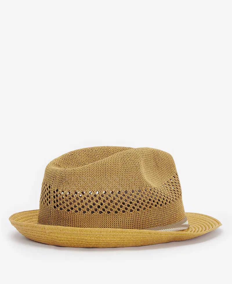 Barbour Craster Trilby Summer Hat - Dark Tan-2