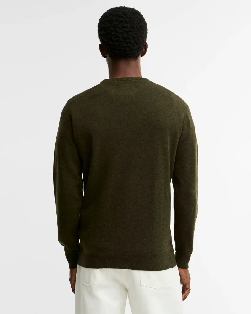 Barbour Essential Lambswool Crew Neck Jumper Seaweed-3