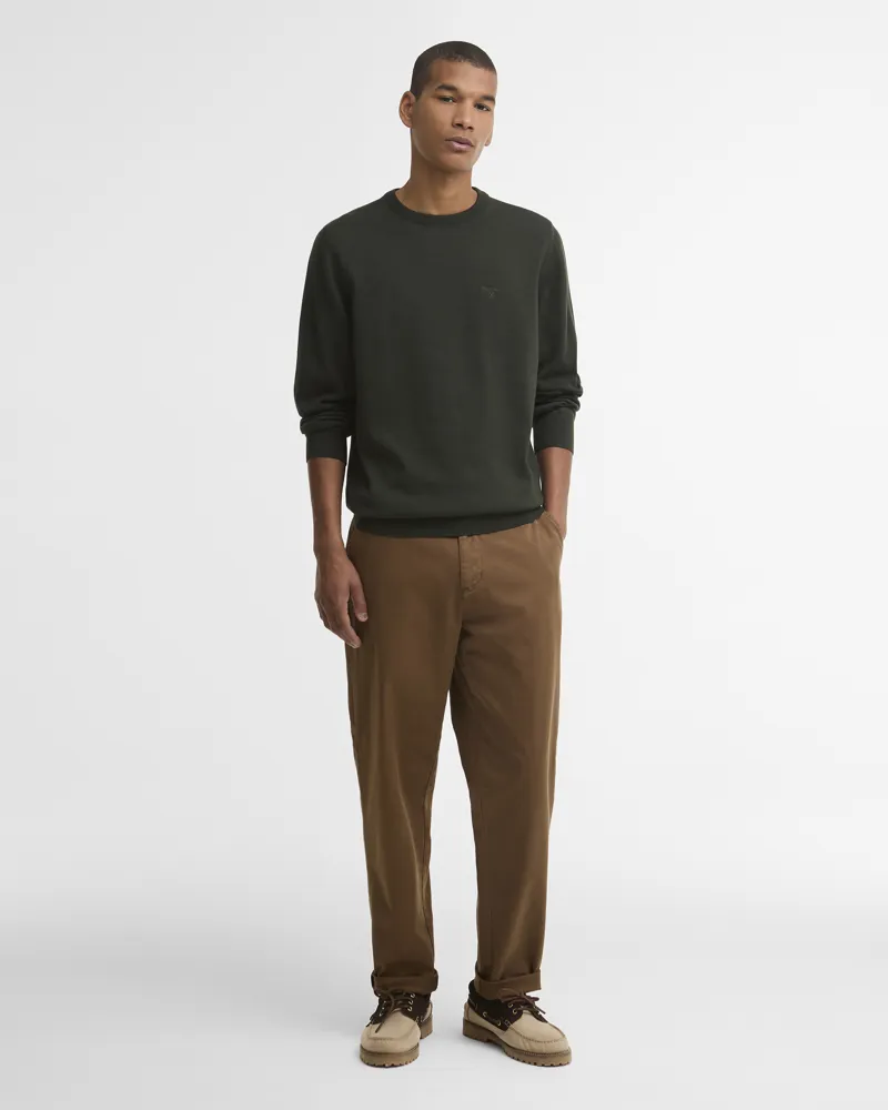 Barbour Pima Cotton Crewneck Sweater - Sage-1
