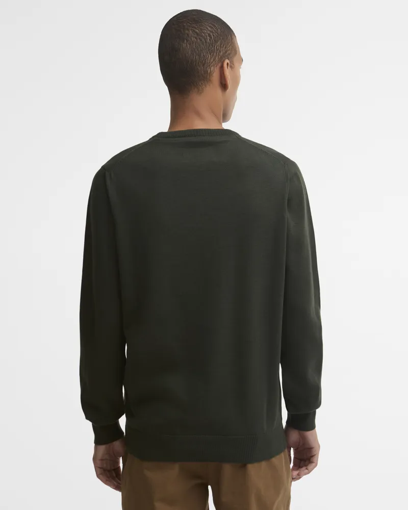Barbour Pima Cotton Crewneck Sweater - Sage-2