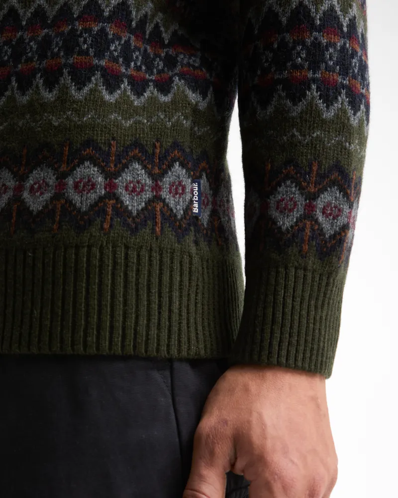 Barbour Case Fairisle Crew Neck Sweater - Shadow-4